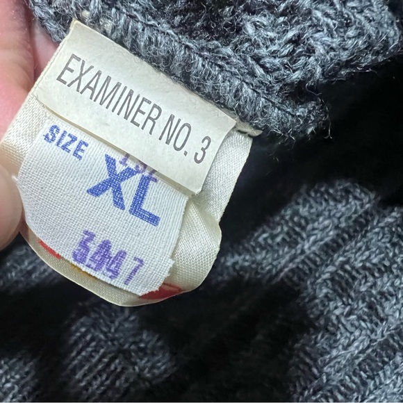 VTG Moores Gray Button-Up Knit Vest XL made in Canada v-neck - Picture 4 of 7